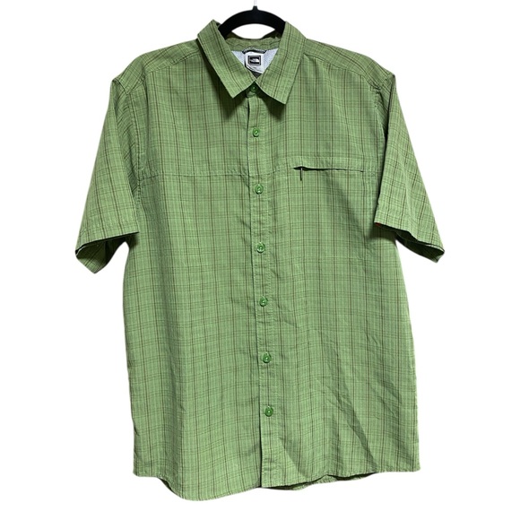 The North Face Other - The North Face Mens Green Plaid Short Sleeve Button Down Shirt - Size M